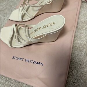 Stuart Weitzman Ivory Wedge Heels